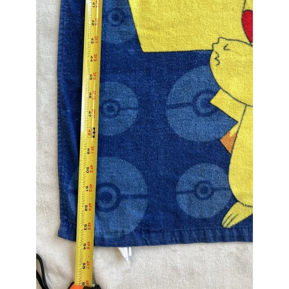 Vintage Pokémon Beach Towel Pikachu Bulbasaur Charmander Squirtle 27x54